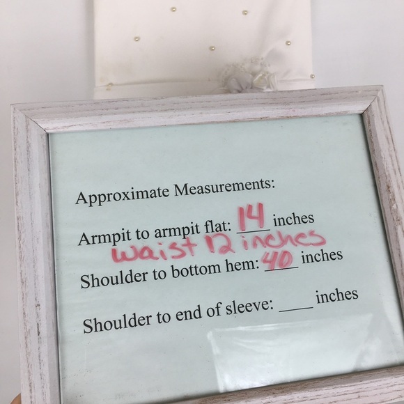 First Communion Dress White Sheer Satin Overlay Tank Pearl Flower Appliqué Sz 10 - Picture 16 of 16